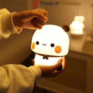 Wancgai Bubu Dudu LED Night, Đèn ngủ đầu giường có thể sạc lại USB mờ, Đèn ngủ để bàn trang trí LED hoạt hình Đèn ngủ ngủ bằng silicon Phòng trẻ em