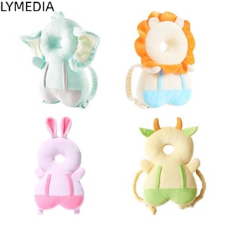 LYMEDIA Bảo Vệ Đầu Cho Bé, Cotton Điều Chỉnh Dây Đeo Cho Bé Ba Lô Gối, Hoạt Hình Động Vật Mềm Giảm Sốc Mùa Thu Đệm Lưng An Toàn Cho Bé
