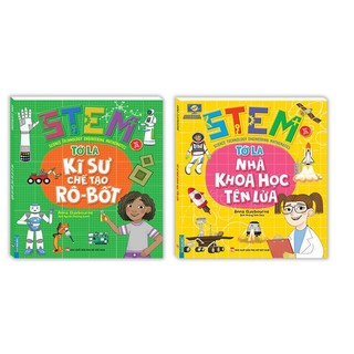 Sách - Combo STEM - Tớ là kỹ sư chế tạo rô-bốt & STEM - Tớ là nhà khoa học tên lua (MT)