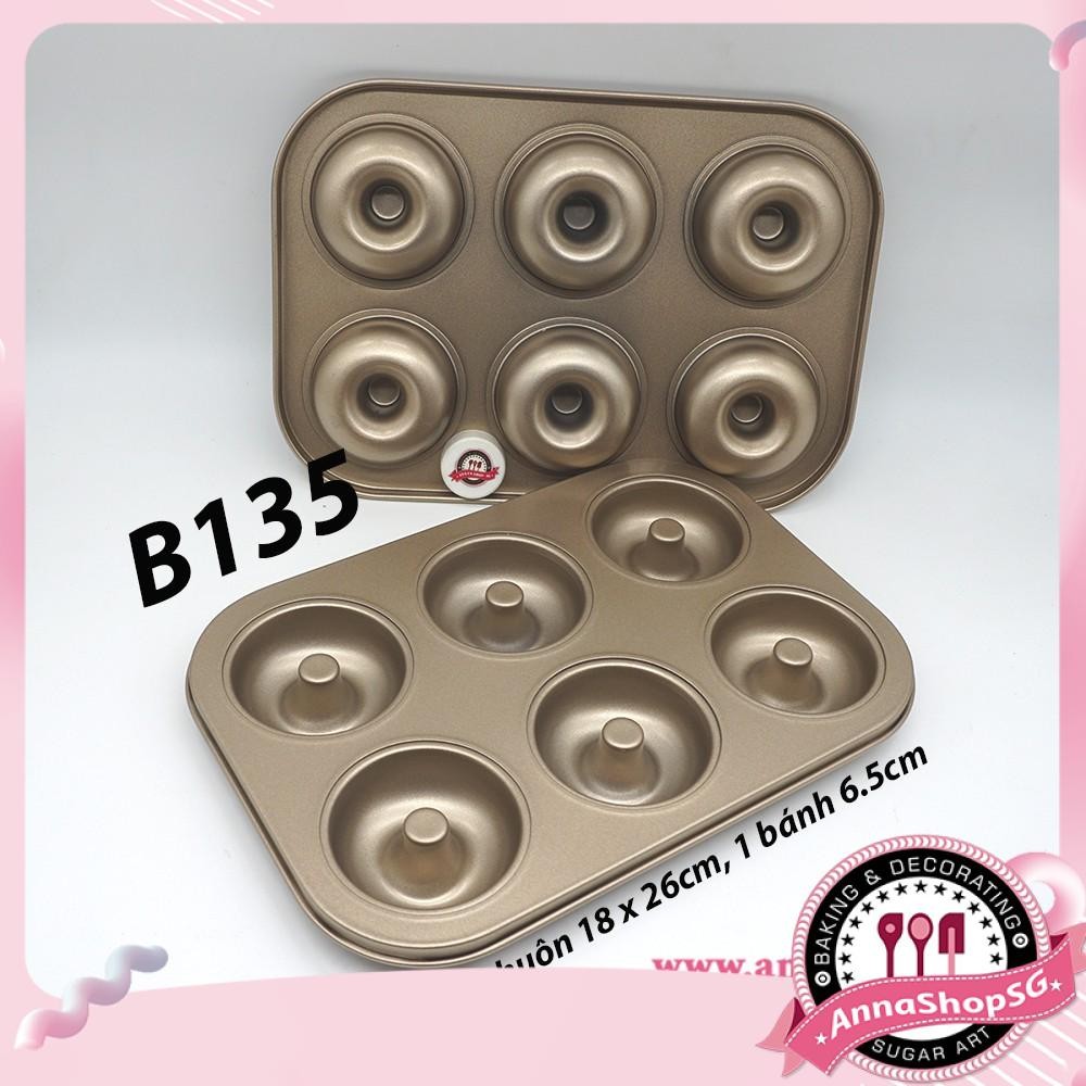 B135 KHUÔN DONUT 6 LỖ