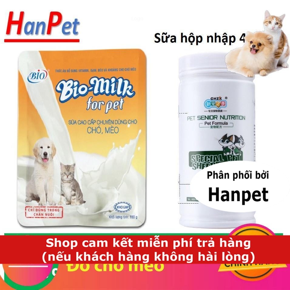 Sữa BIO milk cho chó mèo (2 loại) Loại sữa bột Biomilk dùng để nuôi chó mèo sơ sinh