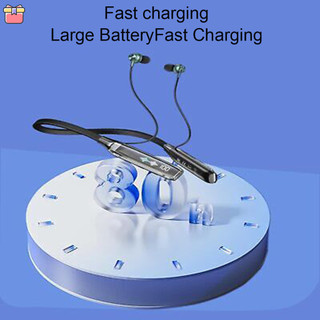 Ykt Remax Tai nghe thể thao đeo cổ không dây trong suốt để nghe nhạc & gọi Bluetooth 5.3 Hỗ trợ màn hình kỹ thuật số LED TF-card HifiVN
