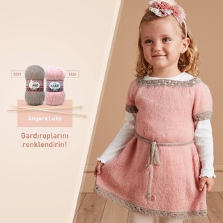 Cuộn len mohair pha acrylic Nako Angora Luks
