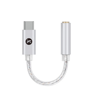  Jcally JM12 Loại C USB C sang 3.5mm DAC Chip KT02H20 Dongle DSD128 Bộ chuyển đổi âm thanh kỹ thuật số dây dẫn mạ bạc 