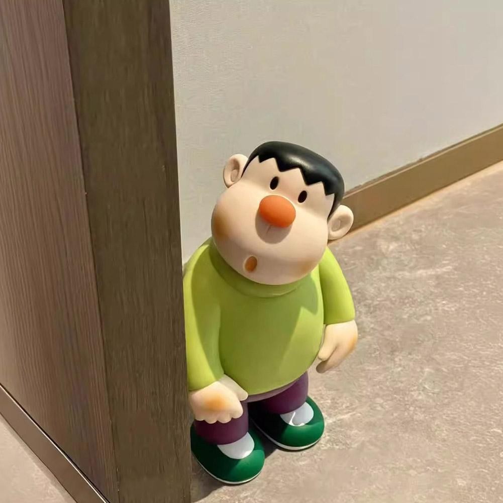 Fat Tiger Green Anime Doremon Handmade Ra mắt An ninh kỹ thuật Dumb Cute Fat Tiger Doll Desktop Đồ c