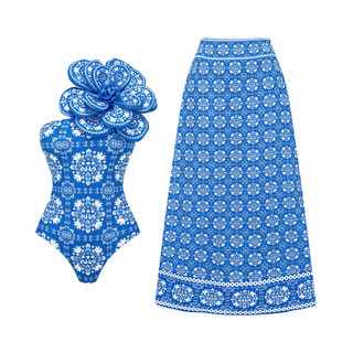Bộ bikini in màu Xanh Đồ Bơi Một Mảnh Grand Flower Chất lượng cao cho nữ