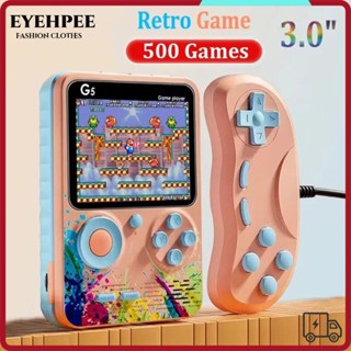 Máy chơi Game EYEHPEE G5, Cầm tay với 500 trò chơi cổ điển Quà tặng dành cho người lớn dành cho trẻ em, Màn hình 2,4 Inch Macaron Hỗ trợ màu đầu ra TV
