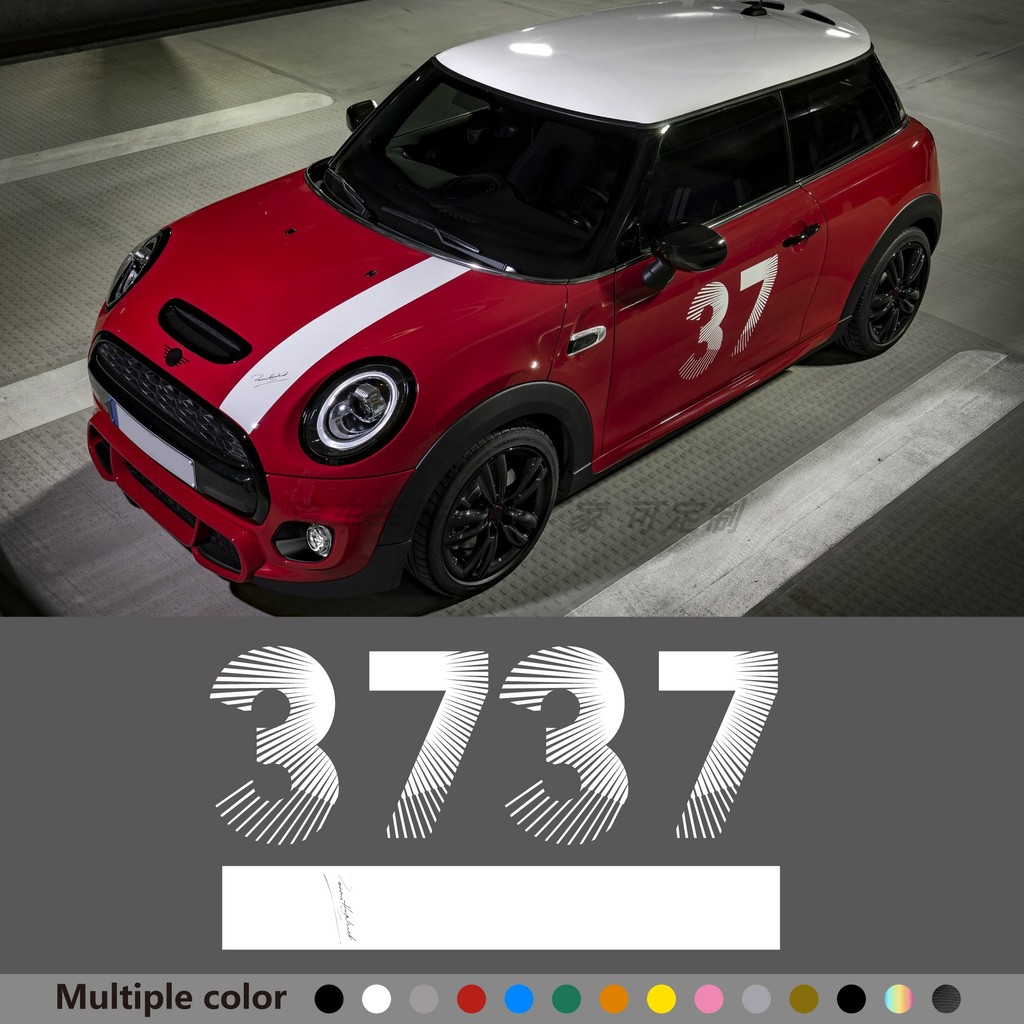 Nhãn dán COOPER MINI COUNTRYMAN JCW CLUBMAN Cửa xe số. 37 Miếng Dán Trang Trí Vỏ Bên Miếng Dán