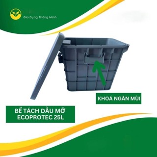 Bể Tách Dầu Mỡ Gia Đình 25L Khoá Lắp Ron Bẫy Mỡ Thông Minh Không Rò Rỉ Hoen Rỉ Bể Tách Mỡ Gia đình Bẫy Mỡ Thông Minh