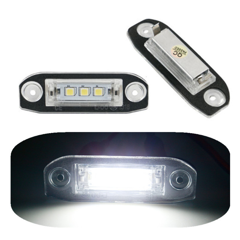 2 Chiếc Canbus LED Biển Số Đèn Hậu Cho Volvo S80 XC90 S40 V60 XC60 S60 C70 V50 XC70 V70 V70 Màu Trắn