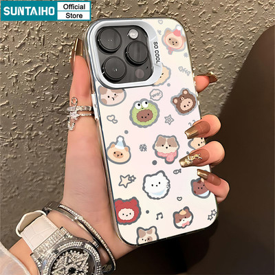 Suntaiho Ốp Điện Thoại Hoạt Hình Thẩm Mỹ Họa Tiết Động Vật IDM Cứng Cao Cấp Chống Sốc Cho IPhone 11 12 13 14 15 16 Pro Max IP