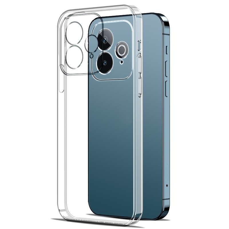 Dành Cho Realme GT7 Pro Racing Ốp Lưng Silicon Vuông Trong Suốt Chống Sốc Bảo Vệ Toàn Diện Vỏ Điện T