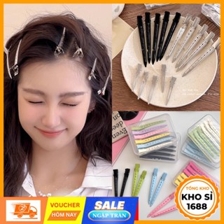 Kẹp tóc mỏ vịt nhiều màu sắc bằng kim loại, kẹp làm tóc, phụ kiện kẹp tóc nữ, kẹp tóc mái E1826