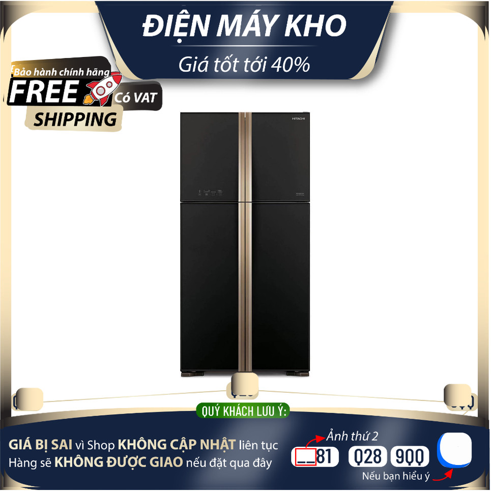 R-FW650PGV8(GBK) - Tủ Lạnh Hitachi Inverter 509 Lít R-FW650PGV8(GBK)