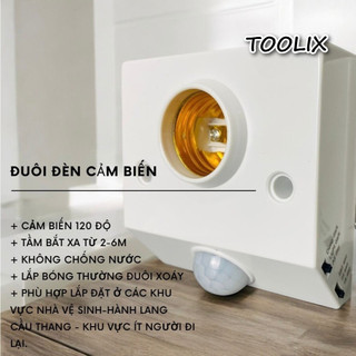  Đuôi đèn cảm ứng chuyển động sử dụng tia hồng ngoại chuôi đèn cảm biến ứng tự sáng khi có người, tắt khi không người 