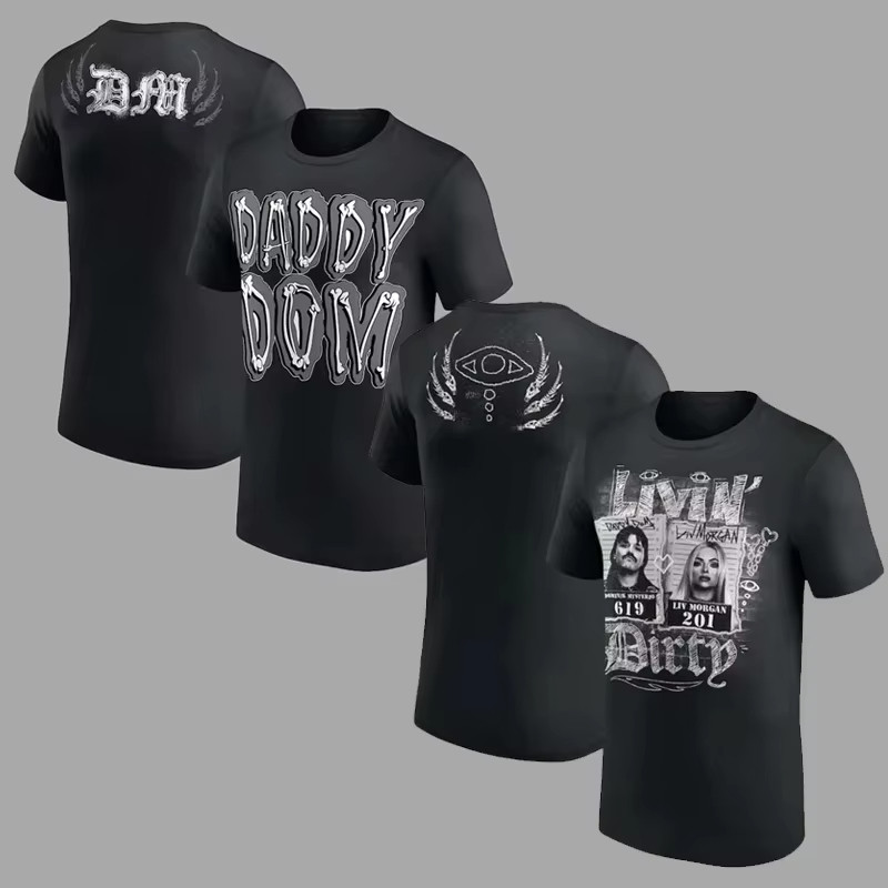 Dominik Mysterio và Liv Morgan Livin Áo Thun Bẩn Unisex Nữ Người Hâm Mộ Essentials Áo Tay Ngắn Thời 