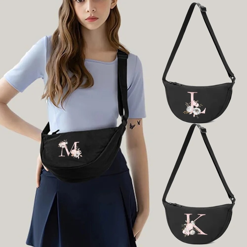 Dumpling Bag Bag Handbag Shoulder Women Bag Document Delivery Cross Body Leisure Luggage Bag Pink Fl