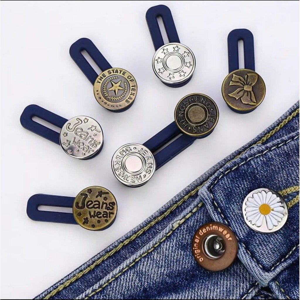 Cúc nới rộng quần jean thuận tiện, Phụ kiện mở rộng eo quần, khuy nới rộng quần, cúc điều chỉnh silicon KOKO