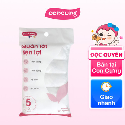 Quần lót tiện lợi Concung Good (PE, size XL, 5 cái/gói)