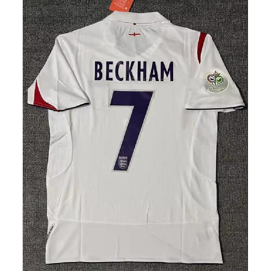 England2006 Retro Áo Bóng Đá Eng Home Retro Jersey Tiếng Anh Jersey Anh Jersey Beckham Jersey Eng-S8