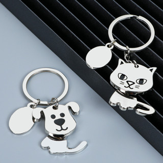  Kim Loại Đơn Giản Chó Mèo Động Vật Móc Khóa 360 Độ Lắc Đầu Kitty Móc Khóa Dành Cho Nữ Chìa Khóa Ô Tô Túi Xách Mặt Dây Chuyền Phụ Kiện Quà Tặng 
