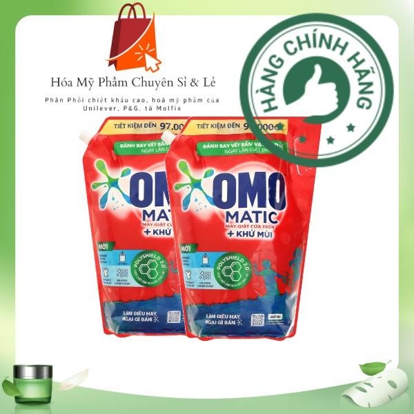 Combo 2 Túi Omo Matic Nước Giặt Cho Máy Giặt Cửa Trên nhiều Loại.