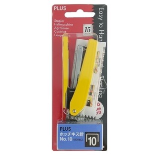 Bộ bấm kim plus 30-015 tr os 10e - màu vàng + 2 hộp kim no.10
