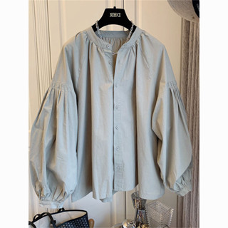 Mùa Xuân 2025 Phong Cách Mới Nữ Retro Pháp Xếp Ly Tay Phồng Rời Áo Sơ Mi Nữ Thời Trang Tinh Tế Áo Sơ Mi Nhỏ