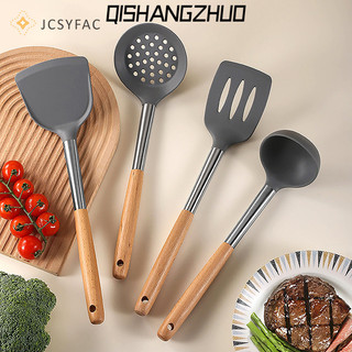 Jcsyfac Bộ Dụng Cụ Nấu Ăn Silicon Chịu Nhiệt Chống Dính Nồi Thìa Xẻng Dụng Cụ Nhà Bếp Đo Thìa Nướng Bộ Dụng Cụ Mới