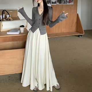 Mùa hè mỏng eo cao thông thường Quần ống rộng mơ dáng rộng Culotte