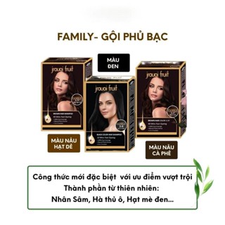 Dầu gội phủ bạc đen nâu thuốc nhuộm tóc đen thảo dược nhuộm tóc tại nhà FAMILY jrouoi fruit