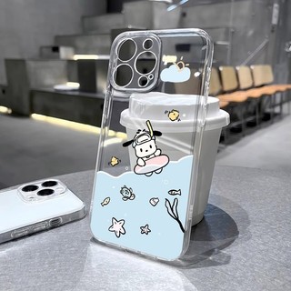 Ốp Lưng Cho iPhone 15 11 12 13 14 Pro Max X XR Xs Max 14 Plus Dễ Thương Snoopy Hoạt Hình Cặp Đôi Mềm Trong Suốt