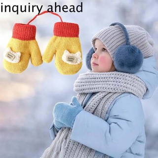 [Hàng mới về] Găng tay dệt kim mềm mại dày dặn giữ ấm thời trang thu đông cho bé