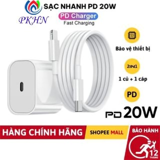 Bộ Củ Cáp Sạc Nhanh 20W An Toàn Ổn Định- Bảo Vệ Thiết Bị- Không Nóng Máy- PKHN
