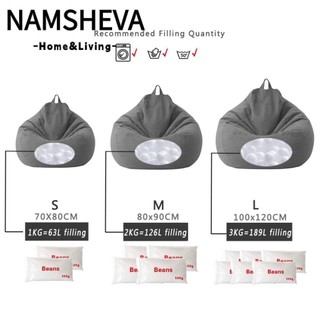 NAMSHEVA Ghế Lười Kiêm Túi Đựng Hạt Đậu Lớn Mềm Mại Thoải Mái