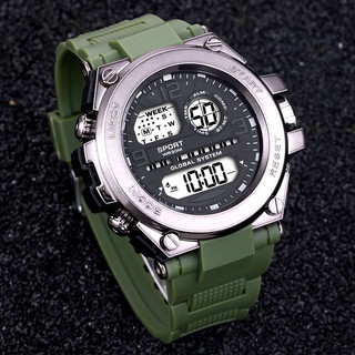 Nam Mới Ngoài Trời Leo Núi Đồng Hồ Điện Tử Sinh Viên Đa Năng Dạ Quang Báo Động Chronograph Điện Tử