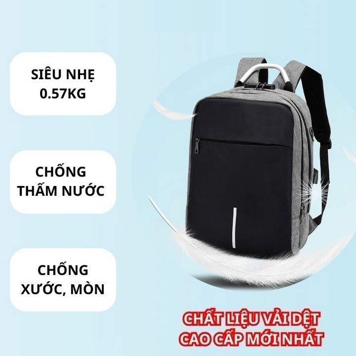 Euro Home - Balo Đựng Laptop 15.6inch Chống Trộm Chống Nước SAFETY BAG