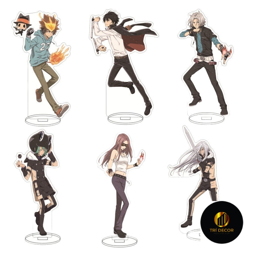 Móc Khoá, Standee, Tranh Kính Mô Gia Sư HITMAN REBORN Chrome Dokuro Hibari Kyoya Trang Trí Bàn Học, 