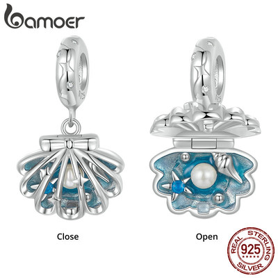 Phụ kiện mặt dây chuyền thiết kế vỏ quyến rũ Bamoer 925 Sterling Sliver cho vòng tay