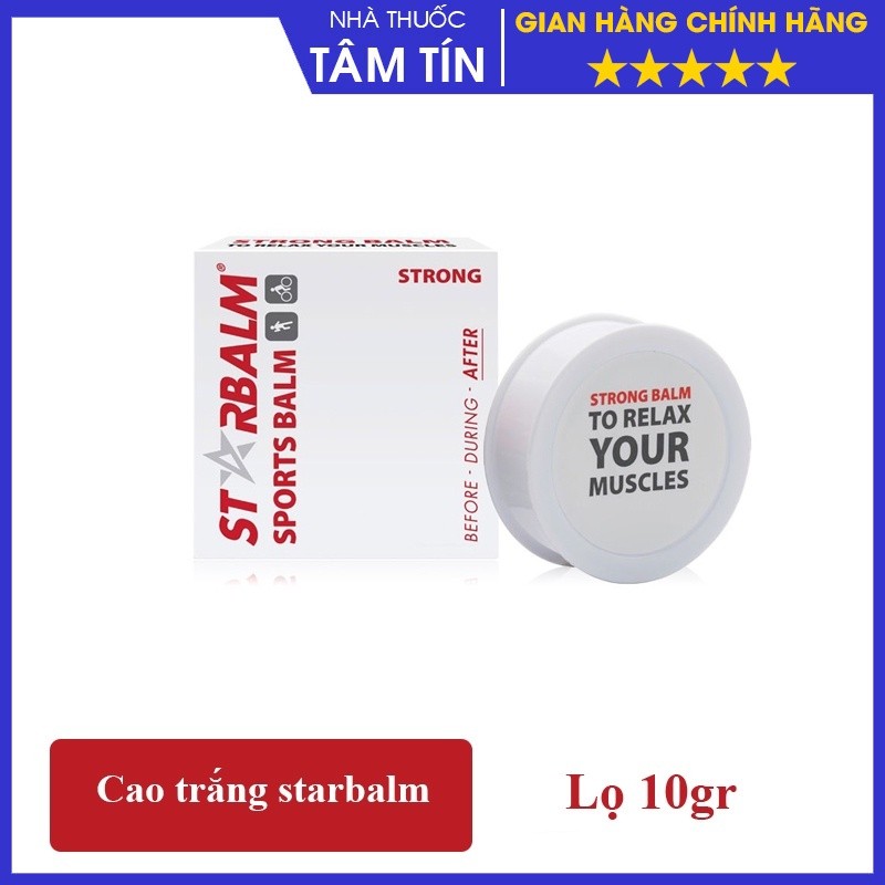 Cao trắng xoa bóp STARBALM 10G dùng trong và sau khi chơi thể thao - MEDICAL