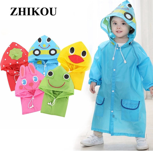 Popkozzi Áo mưa trẻ em, áo mưa cho bé xuất Nhật hình thú vui nhộn cho bé 2-7 tuổi 1 Áo Mưa / Áo Mưa Chống Thấm Nước In Họa Tiết Hoạt Hình Động Vật