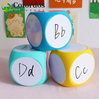 Cofordos DIY Blank Cube, Khối lau giáo dục di động, Khối trò chơi trống có thể làm sạch EVA Đa năng Viết / Lau sạch Giảng dạy khối lập phương