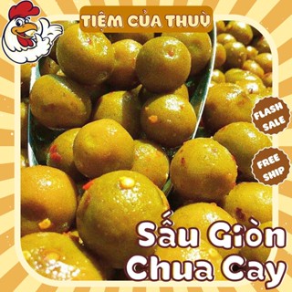 500G Sấu Giòn Cay Chua Ngọt Đặc Sản, Ô Mai Sấu Chua Cay / Sấu Bao Tử Ô Mai - Mứt Tết, Tiệm ăn vặt Thuỳ Bùi