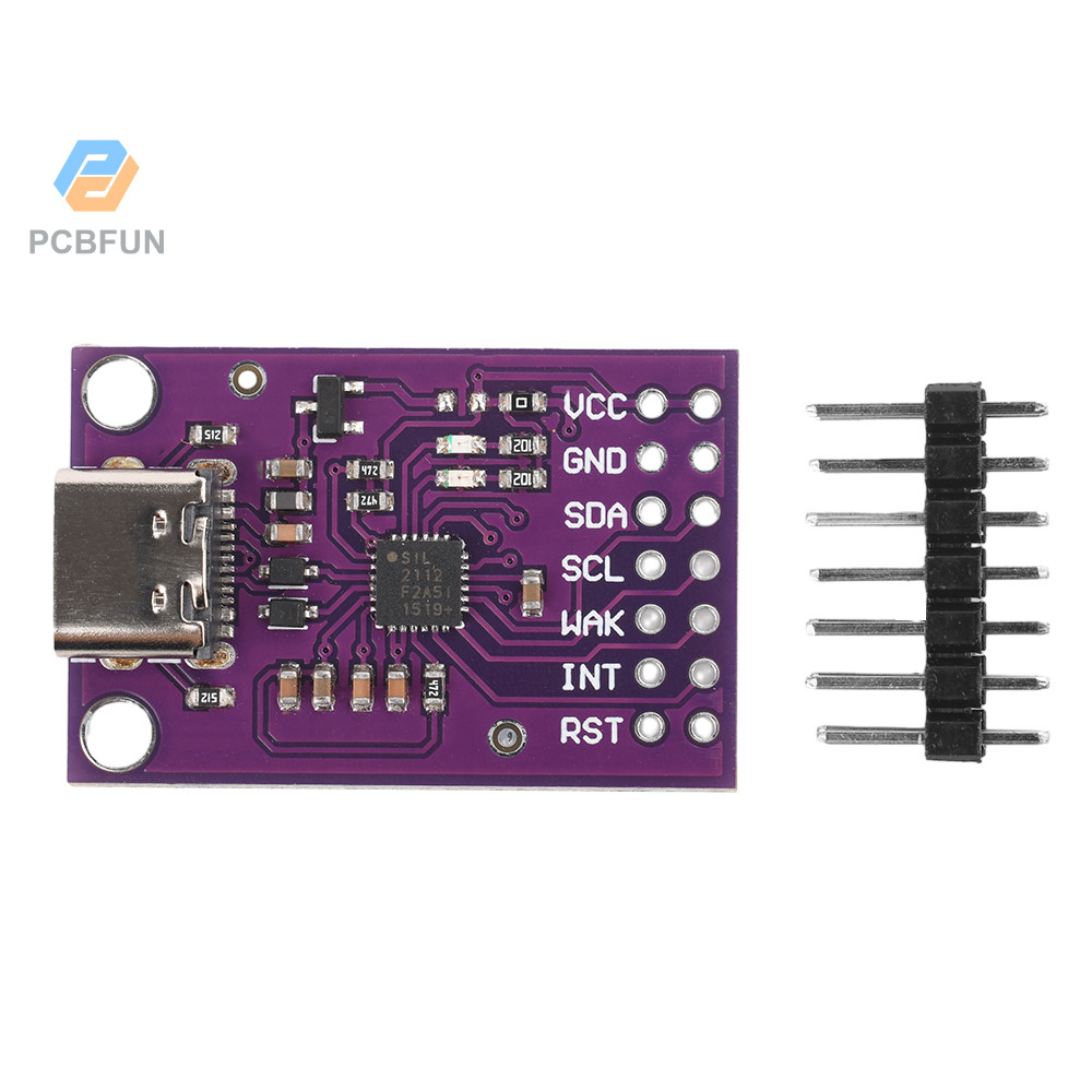 Mô-đun Pcbfun CP2112 USB sang Smbus / I2C USB sang I2C Mô-đun giao tiếp Ccs811 Bảng gỡ lỗi Type-C