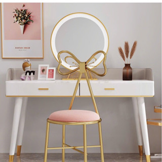 Ghế nơ ngồi bàn trang điểm Ghế làm nail  ( SẴN HÀNG )