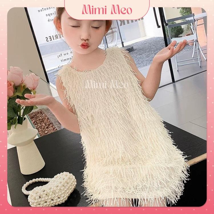 Váy đầm bé gái - Váy suông tua rua lấp lánh 9-34kg - Váy dự tiệc sang trọng - TD184