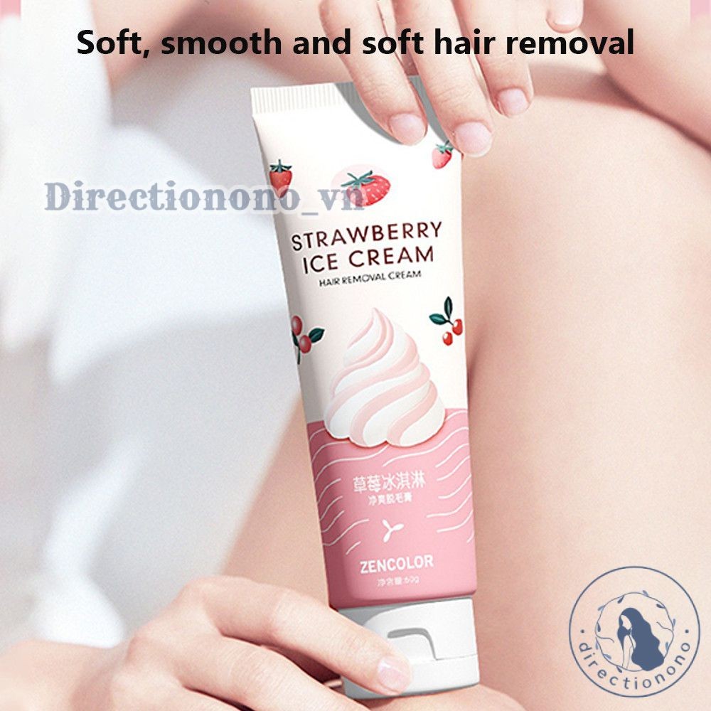 Zencolor Strawberry Ice Cream Hair Removal Cream Easily Removes Armpit Leg Hair No Irritation DIRE