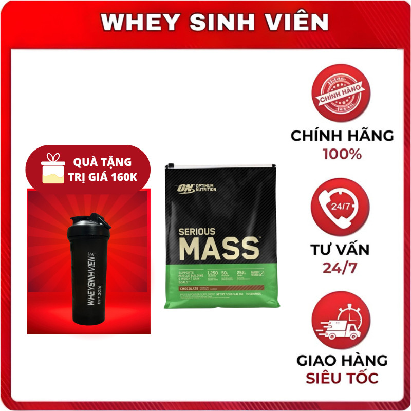 Sữa Tăng Cân Cho Người Gầy On Optimum Nutrition Serious Mass - 5,4KG TẠI Whey Sinh Viên