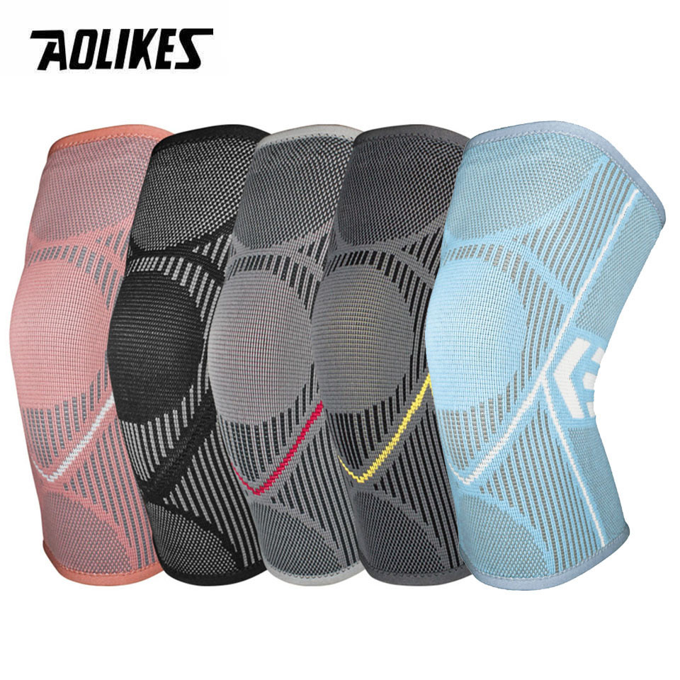 Aolikes Một cặp đầu gối nam nữ nén - nam tập thể dục đầu gối đau đầu gối, tay nén hỗ trợ đầu gối