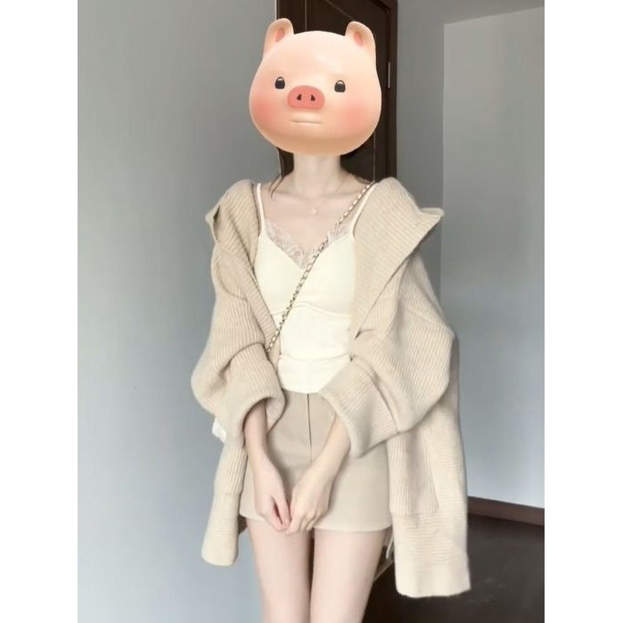 Áo Khoác Phong Cách Ngây Thơ Áo Khoác Cardigan Dệt Kim Phong Cách Hàn Quốc Mẫu Mới Đầu Thu Cho Nữ